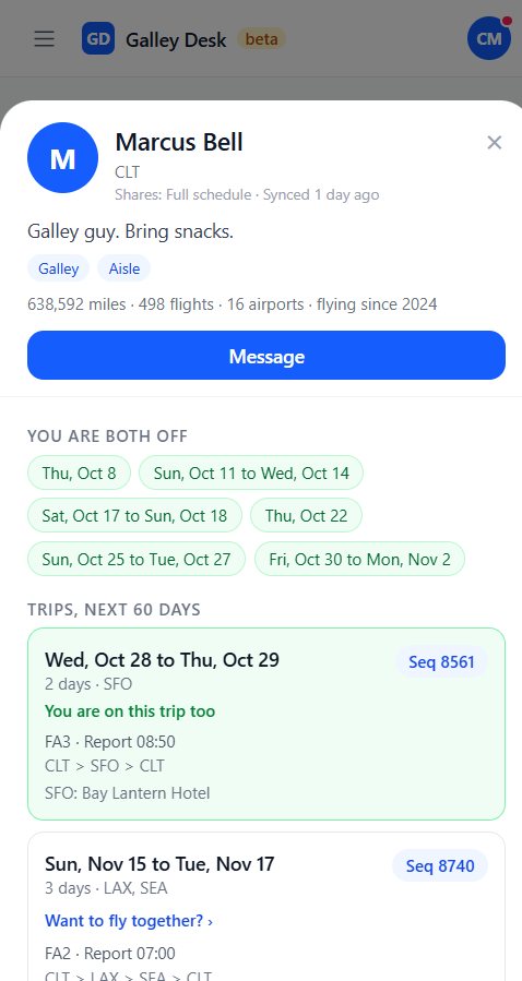 A friend's schedule