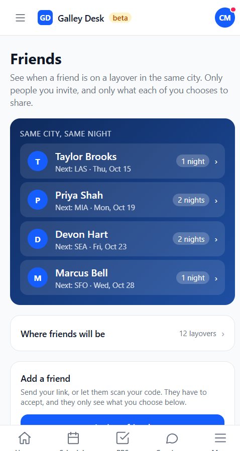 Friends on layovers